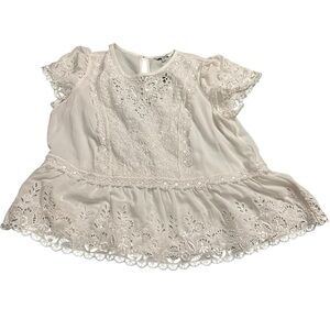 Express Kids White Lace Blouse